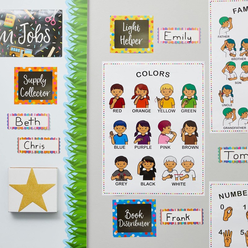 Bright Creations Sign Language Posters for Kids, Teacher Classroom Supplies