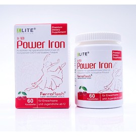 Elite Nutrition® Power Iron Chewable Tablets with Iron, Acerola C and Folic Acid for Adults