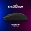 Mouse Inalambrico Negro Recagable 1600 dpi Stylos Tech