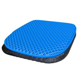 Large Gel Seat Cushion for Long Sitting With Non-Slip Cover,Soft & Breathable,Chair Cushion,Car seat Cushion,Office seat Cushion,Seat Cushion for Desk Chair,Wheelchair Cushion (Blue, Large Size)