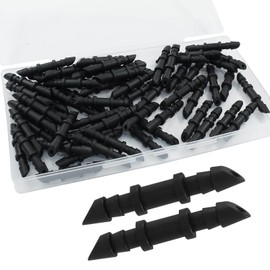 LifCratms 120 Pieces Drip Irrigation Barbed Coupling Fittings, Barbed Connectors 1/4 Inch, Irrigation Coupler for Home Garden Lawn Pipe Supplies or Sprinkler Systems
