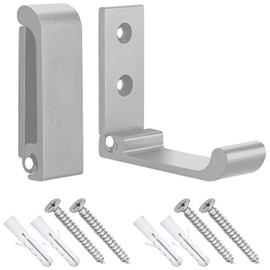 fogman Hanging Hook, Foldable, Wall Hook, Bag Hanger, Stylish, Set of 2 (Silver, Medium Size)