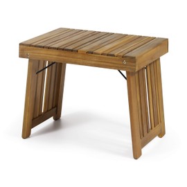 Christopher Knight Home Hilton Outdoor Acacia Wood Folding Side Table, Teak Finish