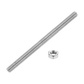 sourcing map 5/16"-18 Fully All Threaded Rod, 1 Pcs 304 Stainless Steel Long Threaded Screw 5.1" Length Right Hand Threads for Furniture Mounting Assembly Fastening