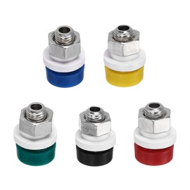 sourcing map 5 Pcs Banana Jack, 5A 4 x 2mm Panel Mount Banana Female Panel Socket Jack, 2mm Binding Post Adapter for Banana Plug Connectors, 5 Colors