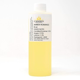 Amber Romance Fragrance Oil (8oz Bottle) | Candle Making, Soap Making, Room Sprays, Bath Bombs, Lotion, Car Fresheners, Wax Melts | Candeo Candle Supply | Phthalate Free & Prop 65 Compliant
