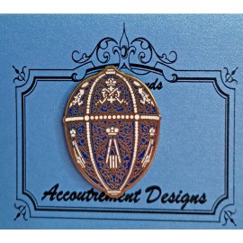 Accoutrement Designs Needle Minder Magnet Fancy Egg Enamel Accoutrement Designs Needlepoint - Blue