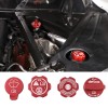 Unbranded 4PCS Red Alloy Engine Oil Cap Radiator Water Tank