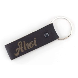 "Ahoi" key ring made of genuine leather, with high-quality key ring