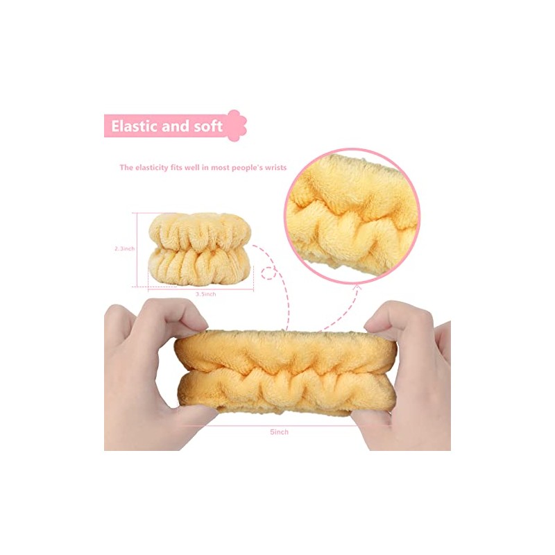 Muñequeras Lavar Cara Pulseras Lavado Facial Toallas Muñeca Spa Bandas