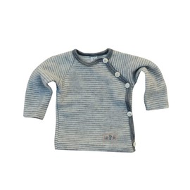 Lilano, Baby Wrap Jumper, 100% Wool Terry Fleece (kbT), Grey/natural