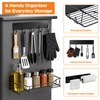 Magnetic Grill Caddy with Bins, BBQ Tool Organizer with Paper