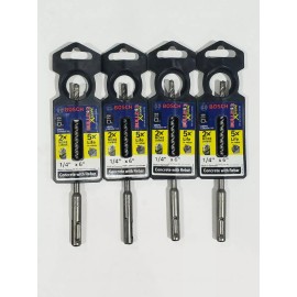 Bosch 1/4" x 4in x 6-1/2in SDS-Plus Carbide Hammer Drill Bit (lot of 4) HCFC2041