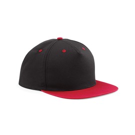 Beechfield - 5 Panel Contrast Snapback - Black/Classic Red