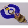 aczuv 8 Rows Crystal Beaded Nigerian Wedding Necklace and Earrings