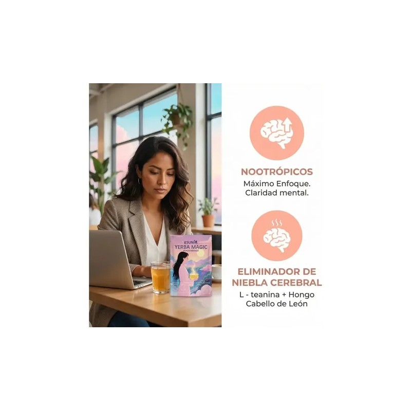 Esunm Yerba Mate Suplemento Nutricional 3 En 1 60raciones