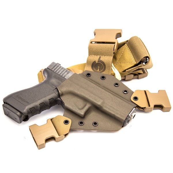 Chest Holster | Glock 17/19/22/23/31/32 | Fits All Gen's Except Gen 5 | MOS | Right Hand | Mas/Grey-Coyote Tan