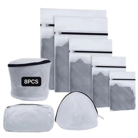 8 PCS Bolsas para Lavar Ropa Delicada,RUISTLI Laundry Bag Clasificación Hay Bolsa Lavanderia Universales,Bolsa de Lavandería de Ropa Interior,Bolsa Lavanderia Cremallera de Gran con Capacidad