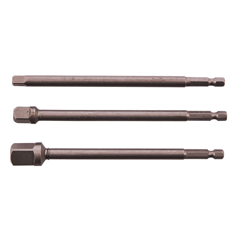 Amtech I5705 3 Piece 150mm 1/4" Hex Extension Adapter Set,