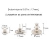 Button pins for Jeans, No Sew and No Tools Instant