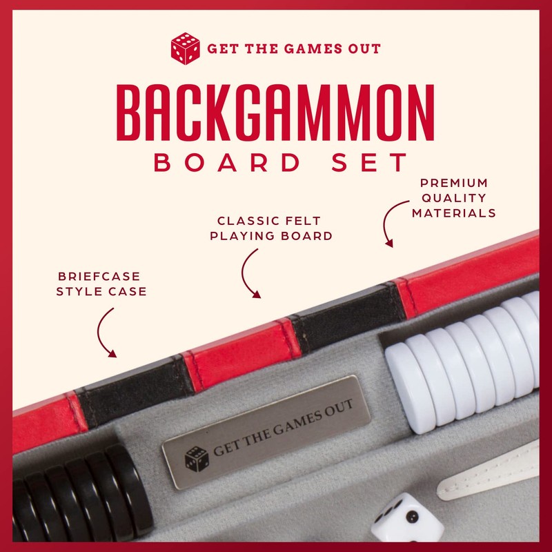 Get The Games Out Top Backgammon Set - Classic Board