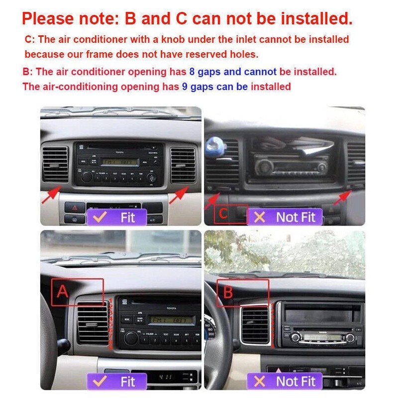 Unbranded For Toyota Corolla 2003-2008 Android 13 Car Stereo Radio