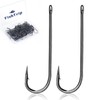 FishTrip Crappie Panfish Fishing Hooks-100pcs Aberdeen Hooks Long Shank Light