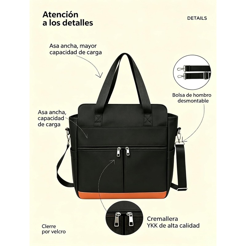 Bolsa Térmica de Almuerzo, Grande Lonchera para Hombre Portátil para