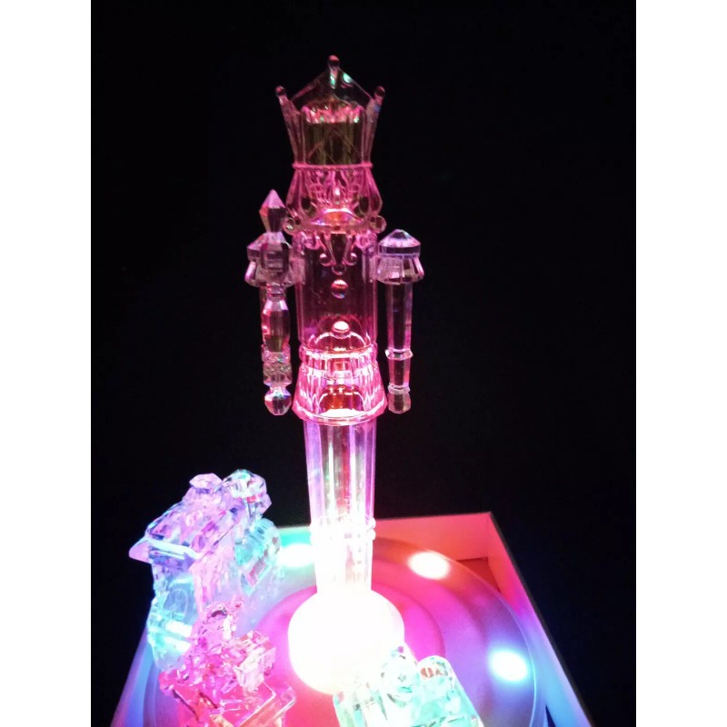 Holiday Time NUTCRACKER color changing LED LIGHT UP Animation TRAIN
