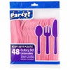 Heavy Duty Plastic Cutlery 48-Piece Set (Spoons, Forks, Knives)