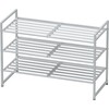 Simple Houseware 3-Tier Stackable Shoes Rack Organizer Shelf, Silver