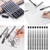 9Pcs Hand Painted Pens Waterproof Micro Line Pens Illustration Drawing