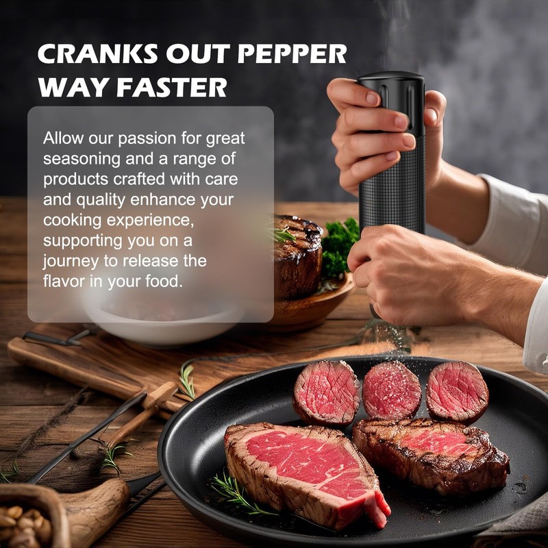 Professional Pepper Grinder Mill Manual - Aluminum Heavy Duty Pepper