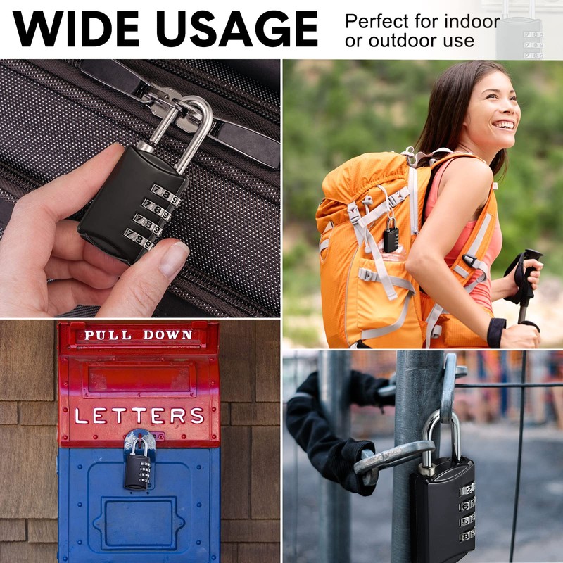 40 Pcs 4 Digit Combination Locks Combination Padlock Luggage Number