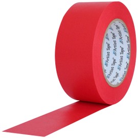 ProTapes Artist Tape Flatback Printable Paper Board or Console Tape, 60 yds Length x 1/2" Width, Red (Pack of 1)
