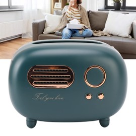 Caja De Pañuelos De Radio Retro Vintage, Práctica Multifuncional De Plástico Para Sala De Estar y Cocina (Verde)