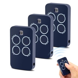 433.92 MHz Remote Control Garage Door, Pack of 3 Remote Control Compatible with Genius, 2 Channels Handheld Transmitter for Echo TX4 433 RC, Echo TX2 433 RC, TE443H Bravo