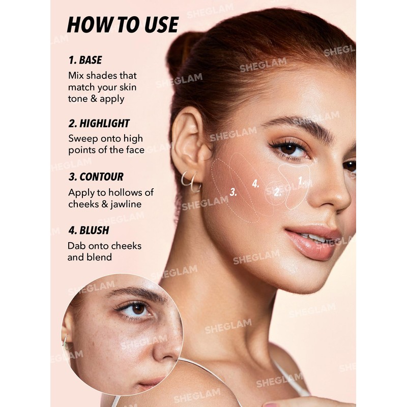 SHEGLAM All About That Face Multifunctional Face Palette-Mocha Sculpt