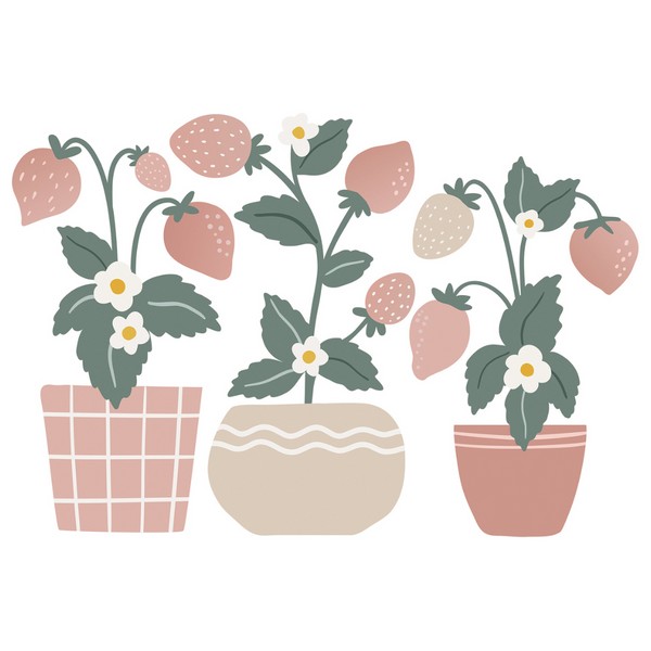 Lilipinso Louise | Wall Decals - Strawberry Plants in TUBE