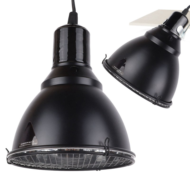 5.5in Reptile Lamp Fixture Uniform Heating Professional Shallow Dome Lamp