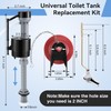 Saillong 2 Set Universal Toilet Tank Replacement Kit, Include Toilet