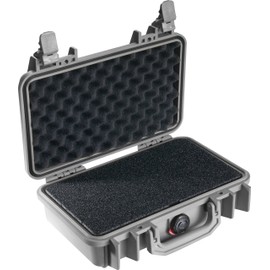 Pelican 1170 Case with Foam - Multi-Purpose Hard Shell Case with Foam for Camera, Drone, Pistol, Equipment, Electronics, and Gear (Silver)