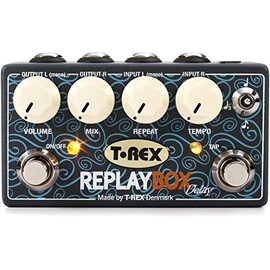 T-Rex Engineering REPLAY-BOX Delay Guitar Effects Pedal Featuring True Stereo Operation, Active Tap Tempo, Volume, Mix, Repeat, and Subdivision Controls for Ultimate Precision (10090)