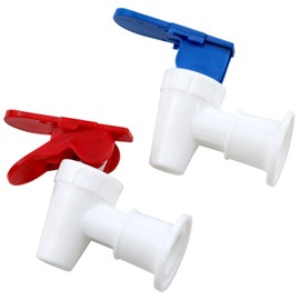 Lovelysp Water Cooler Faucets Taps Blue and Red Leak Proof Beverage Lever Pour Valves Dispenser Accessories (Red+Blue)-2PCS
