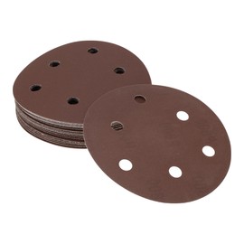 X AUTOHAUX Sandpaper Hook & Loop Sanding Sheets 125x125mm Red 600 Grit Round Efficient Grinding and Polishing Automobile Manufacturing and Repair Woodworking