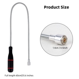 RUCUDIM ManYing Magnetic Lifter, Magnetic Rod Flexible Telescope, Magnetic Lifter 600 mm, Portable Bendable, Flexible Magnetic Rod for Picking Up Small Parts, Nuts, Car Parts