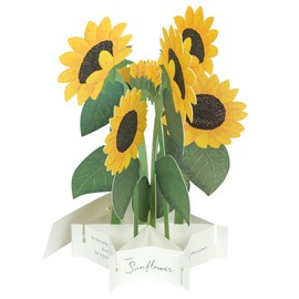 greeting life summer summer card blooming sunflower KE-50 yellow