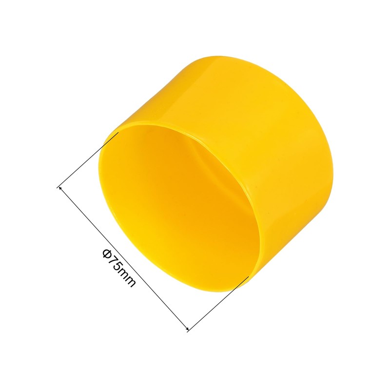 sourcing map 5pcs Rubber End Caps 75mm(3 Inch) ID Vinyl