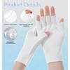 4 Pairs Eczema Gloves, Fingerless Cotton Gloves for Dry Hands,