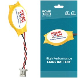 Rome Tech CR1620 CMOS BIOS Battery - Laptop Backup 3V RTC CR 1620 Battery with 2 Wire Cable